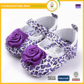 Hochwertige blaue und graue Blume 0 bis 24 Monate Hersteller Baby Schuhe